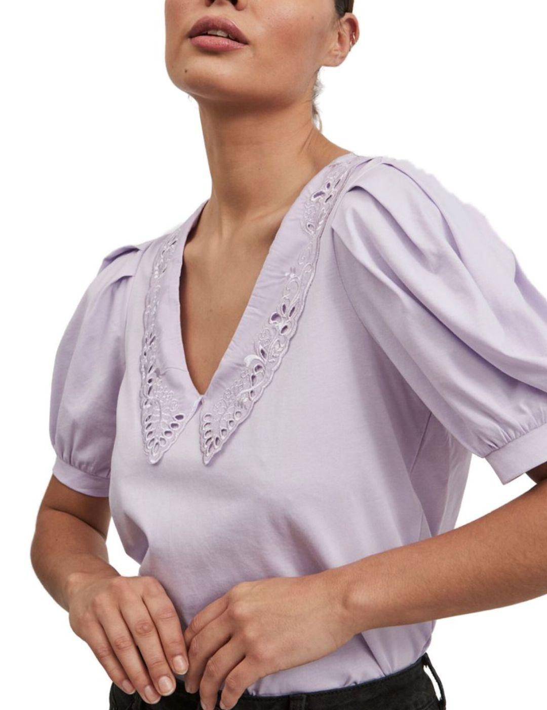 Camiseta Vila Henni lila para mujer-a