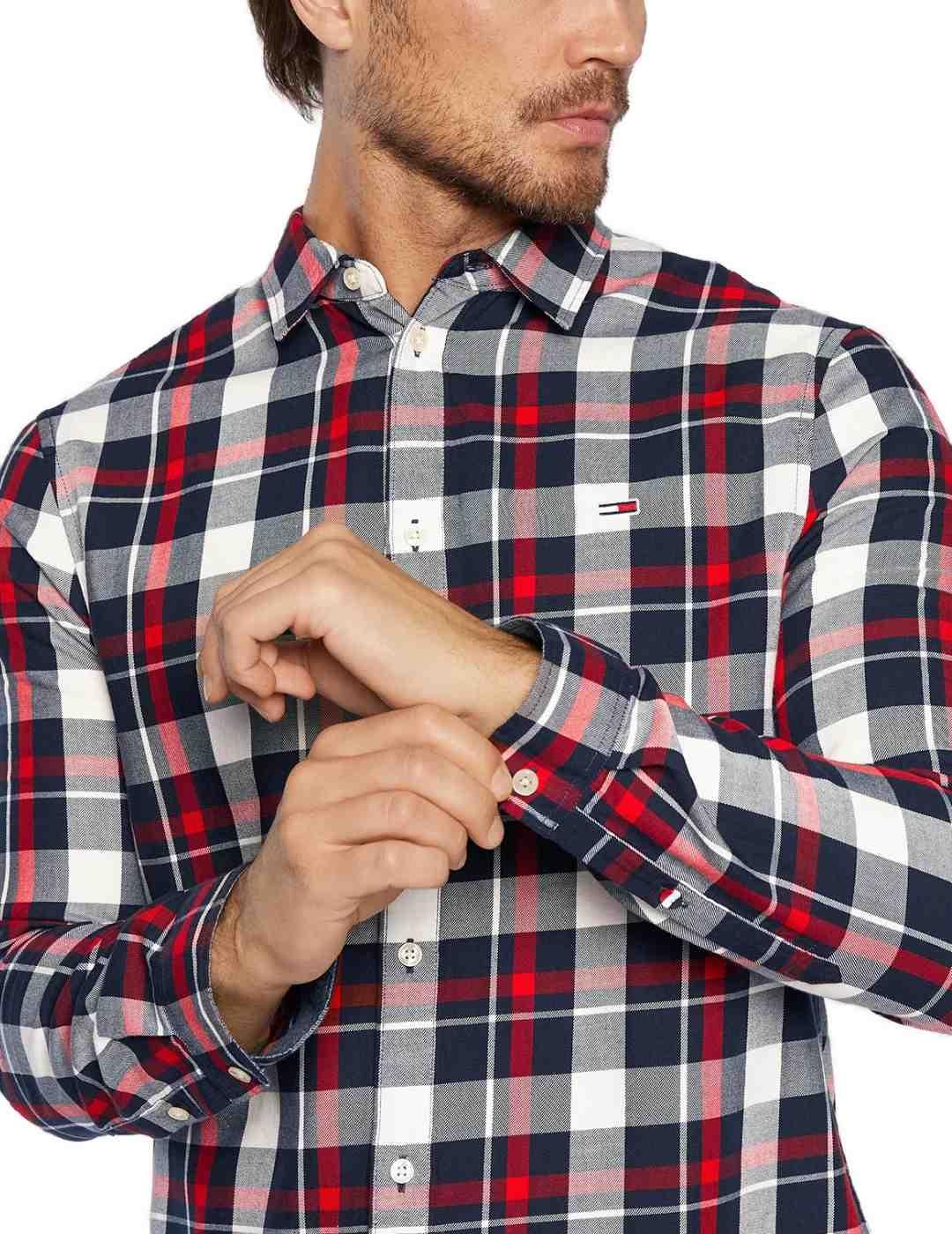 Camisa Tommy Jeans Essential Cuadros De Hombre B