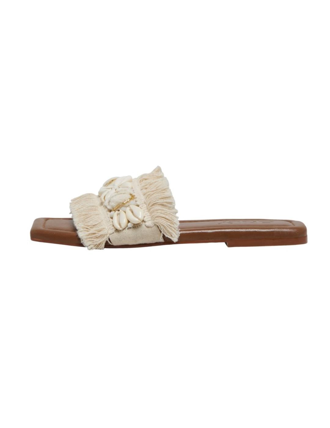 Sandalias Only Maria beige conchas para mujer