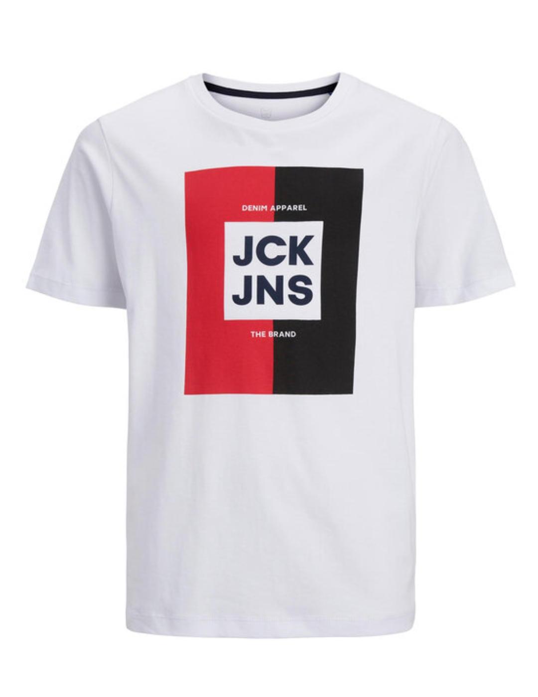 Camiseta Jack&Jones Oscar blanco manga corta para niño