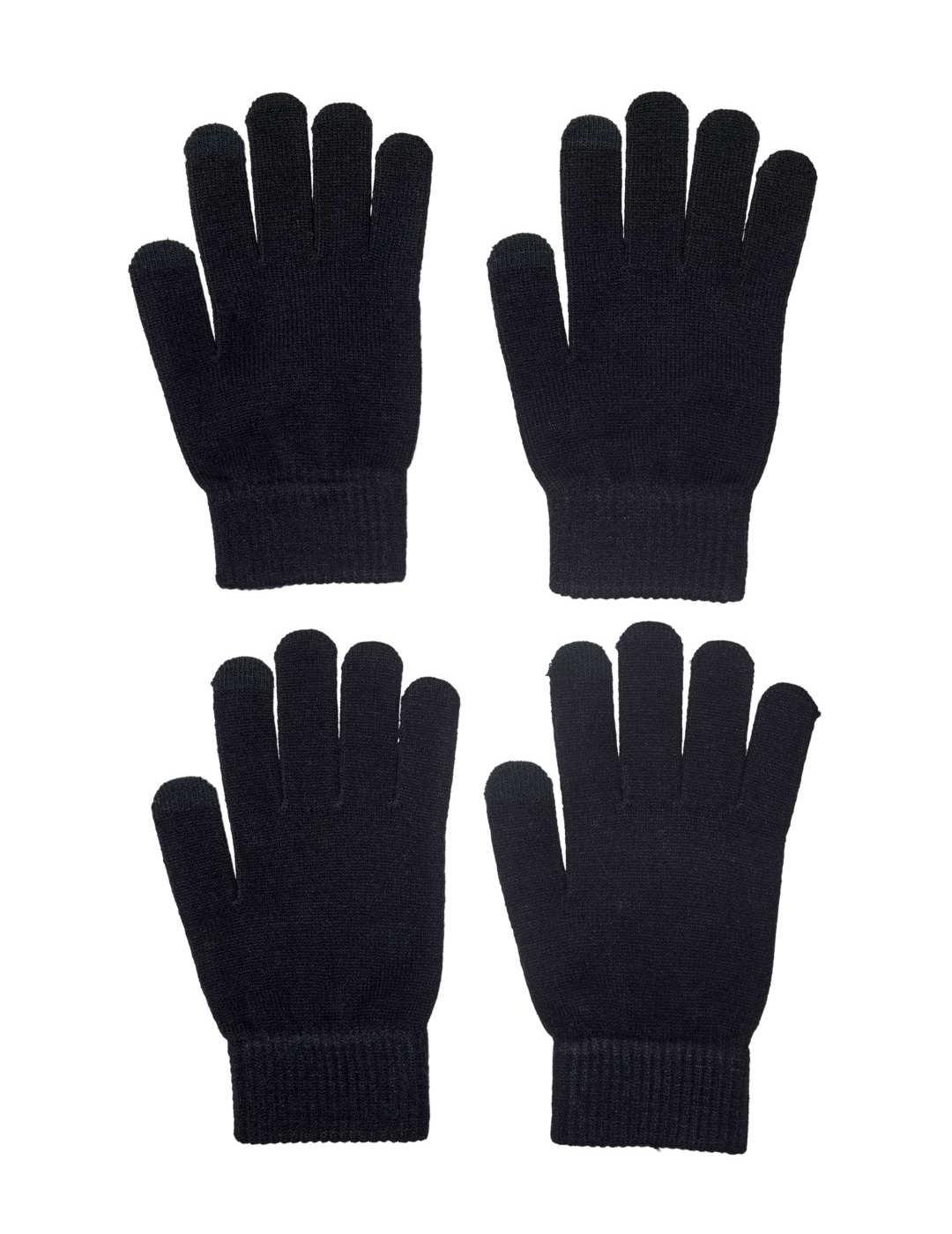 Pack2 guantes Only Magic negro y negro de mujer