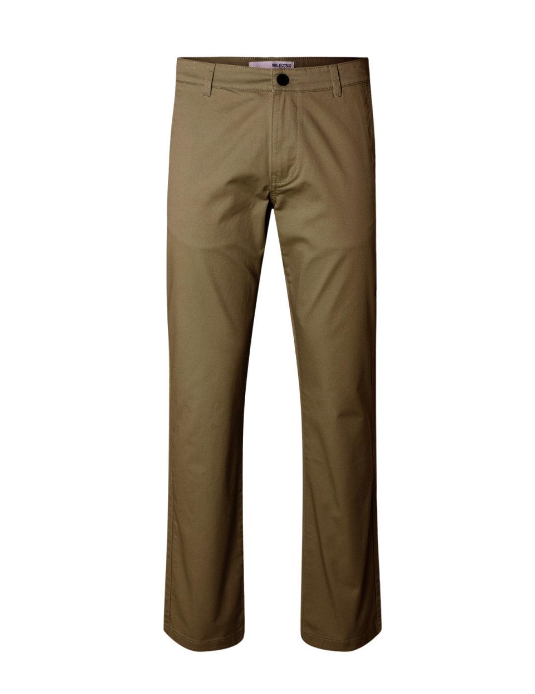 Pantalón Selected straight marrón para hombre