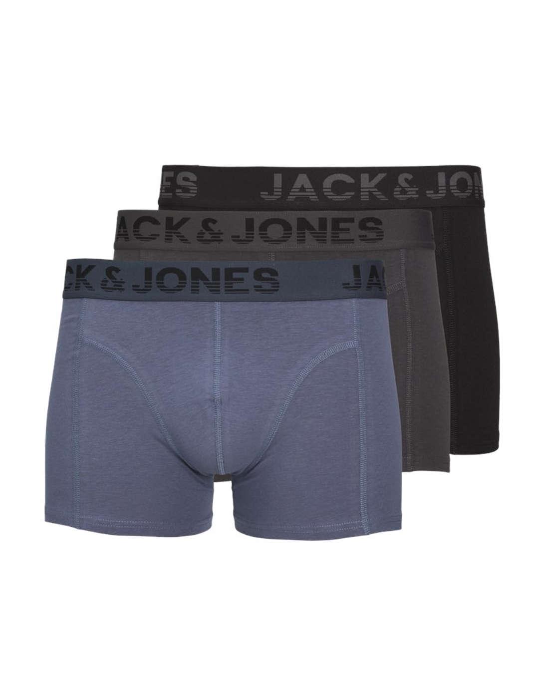 Íntimo Jack&Jones pack3 marino/gris/negro para hombre