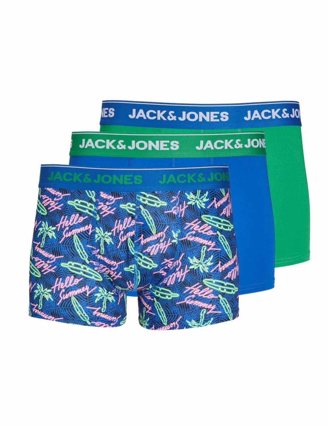 Íntimo Jack&Jones pack3 trunk azules para hombre