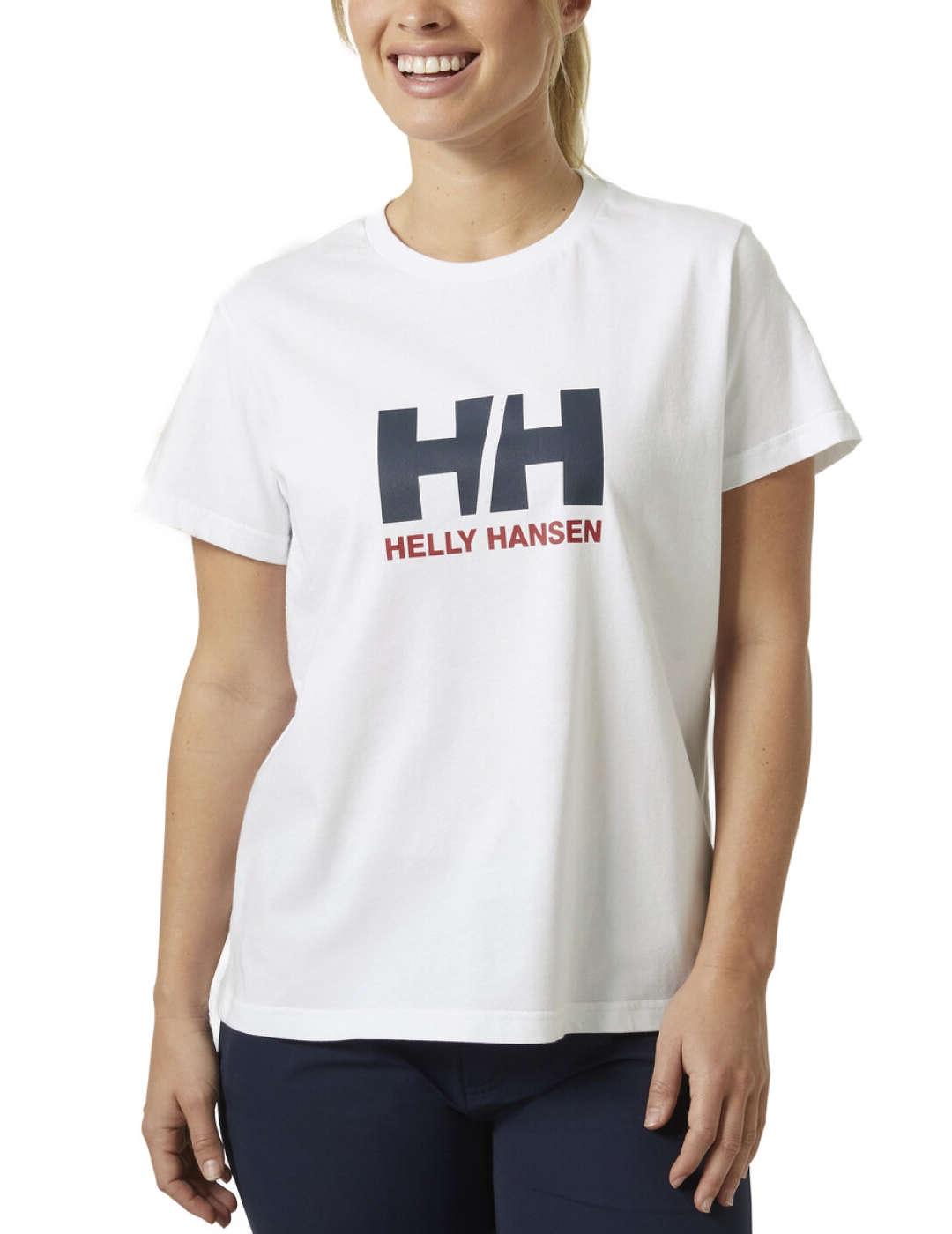 Camiseta Helly Hansen Logo blanca manga corta para mujer