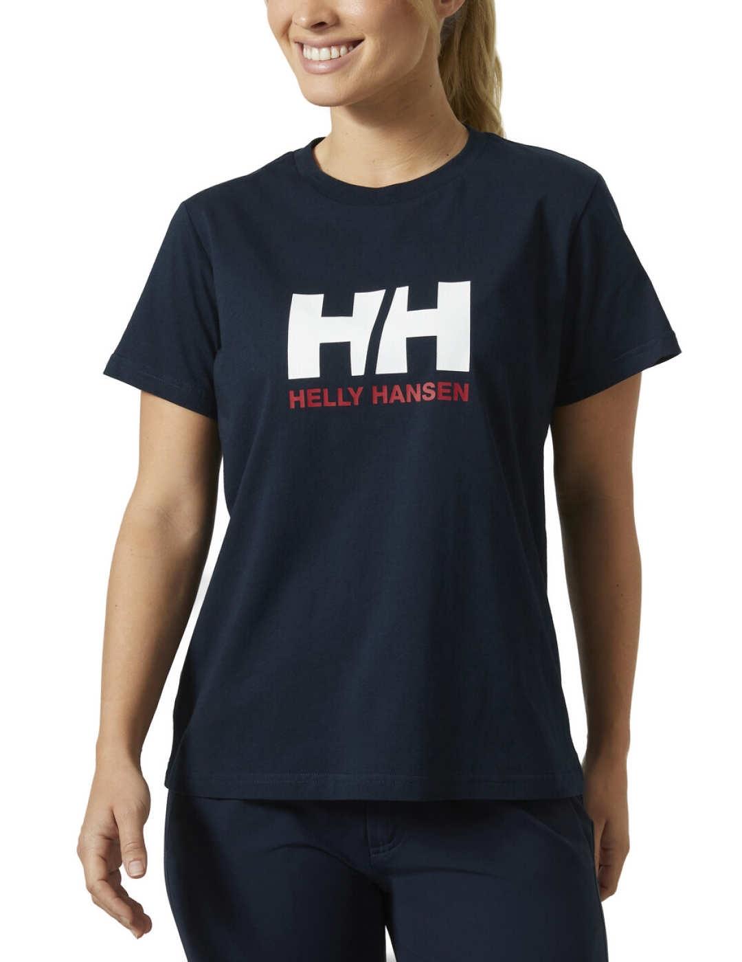 Camiseta Helly Hansen Logo marino manga corta para mujer