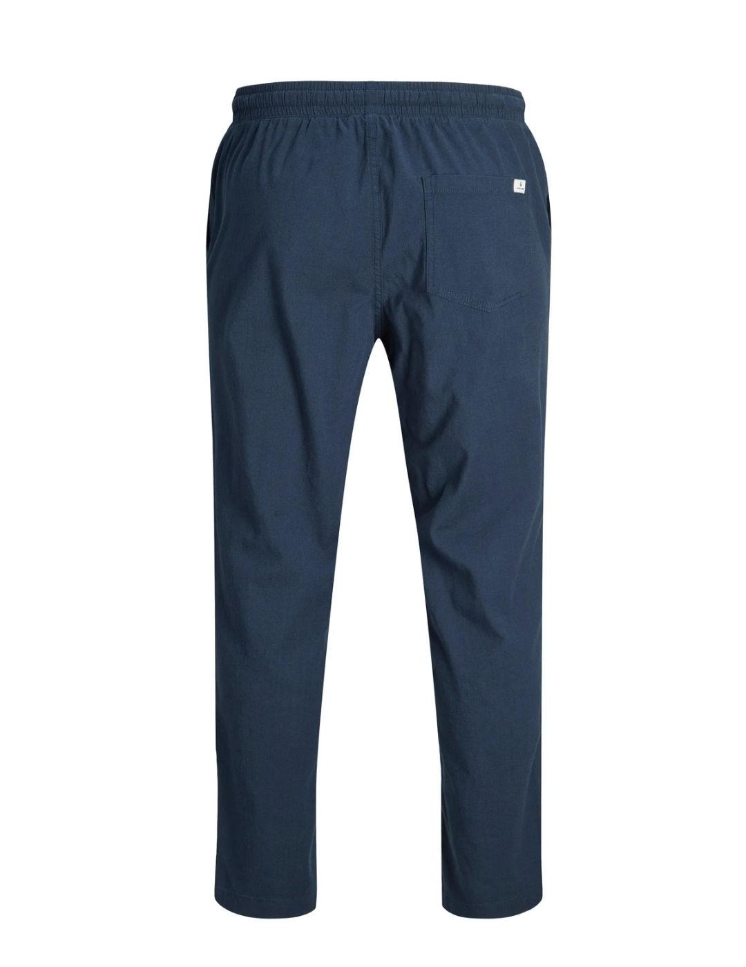 Pantalón Jack&Jones Stace azul marino de lino para hombre
