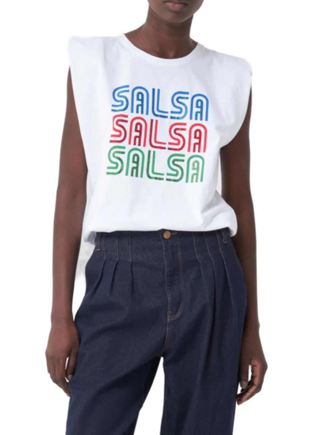 Limitado explique su Camiseta Salsa logo multicolor para mujer-z