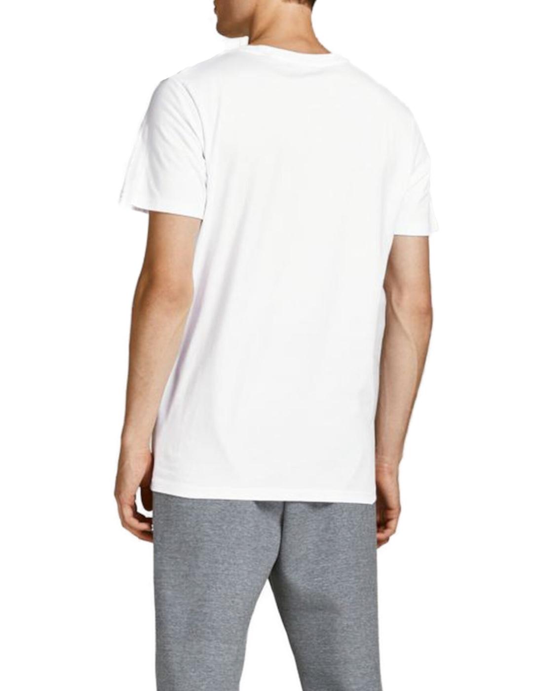 Camiseta Jack-Jones Blablock blanco para hombre-z