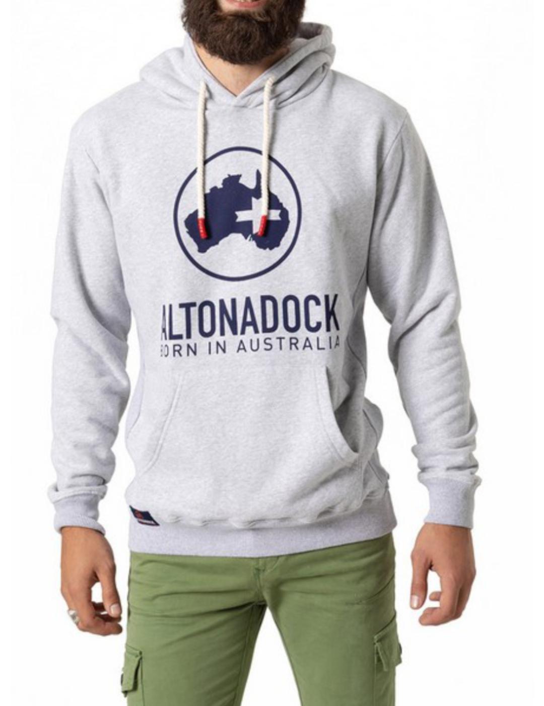 Sudadera Hombre Altonadock Capucha C/Cremallera Gris