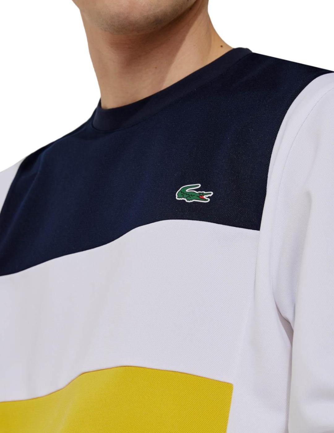 Sudadera Lacoste tricolor cremallera para hombre