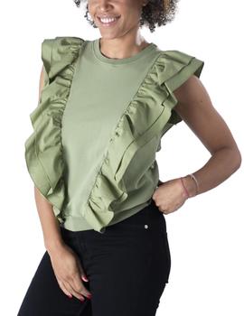 Sudadera Animosa Avispada verde para mujer -b