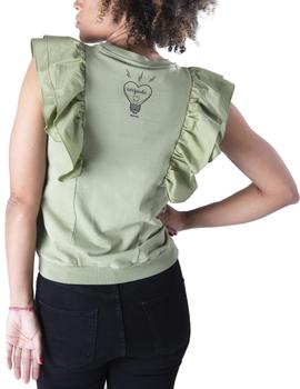 Sudadera Animosa Avispada verde para mujer -b