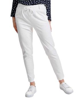 Pantalon Only Poptrash de tela blanco Slim para mujer