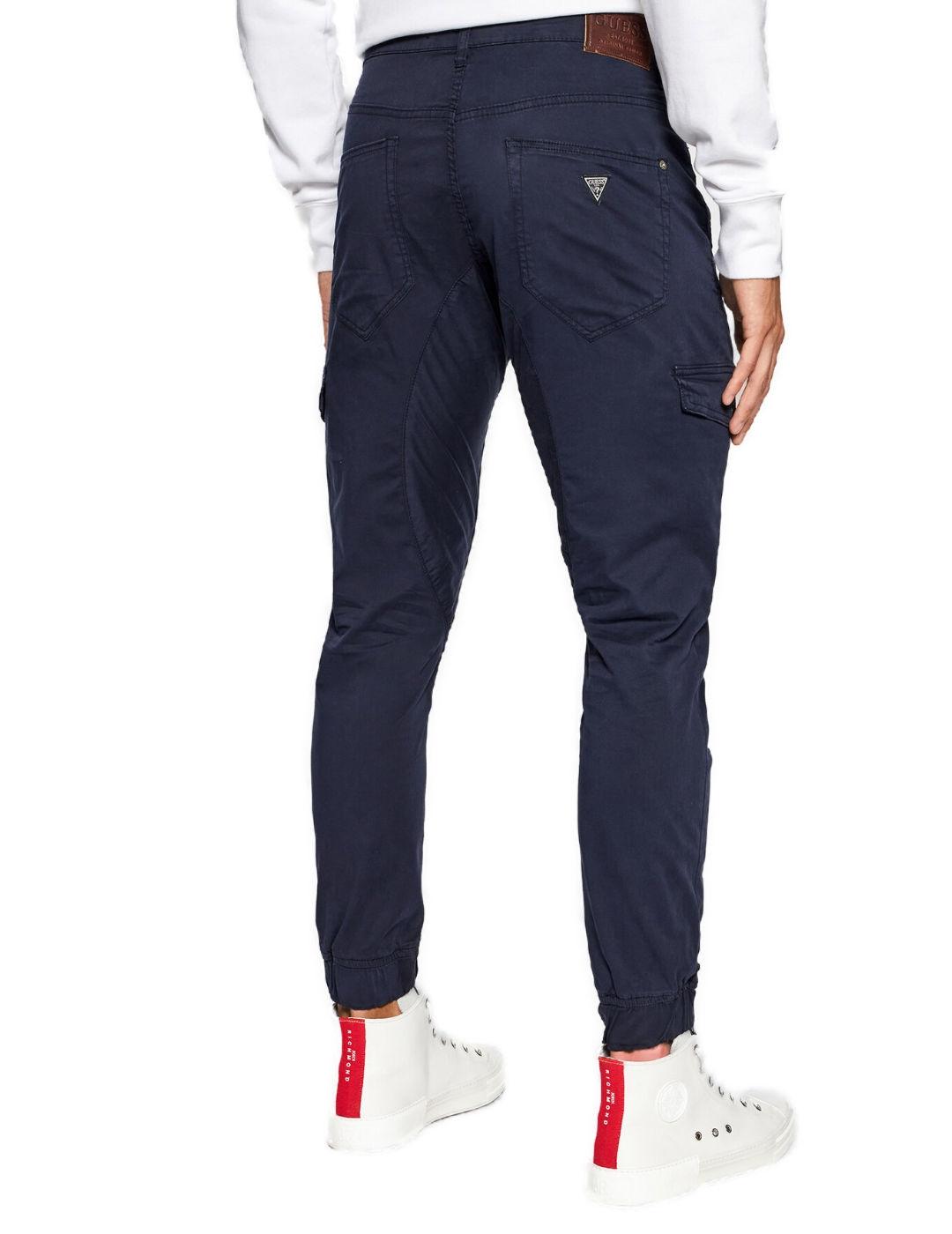 Pantalón cargo Guess marino para hombre-z