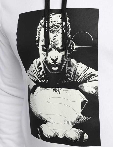 Camiseta Negra Hombre Superman ADN