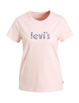 Camiseta Levi´s rosa print floral de mujer-b
