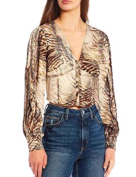 Top Guess Kaxon marron tigre para mujer