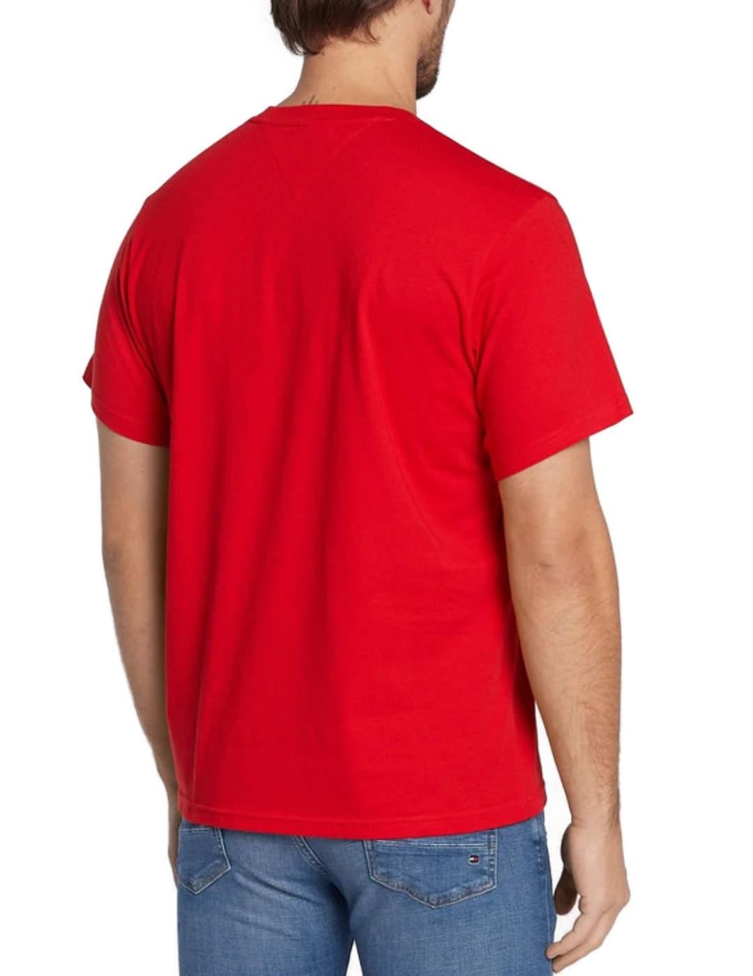 Camiseta Tommy Jeans centered roja de hombre-b