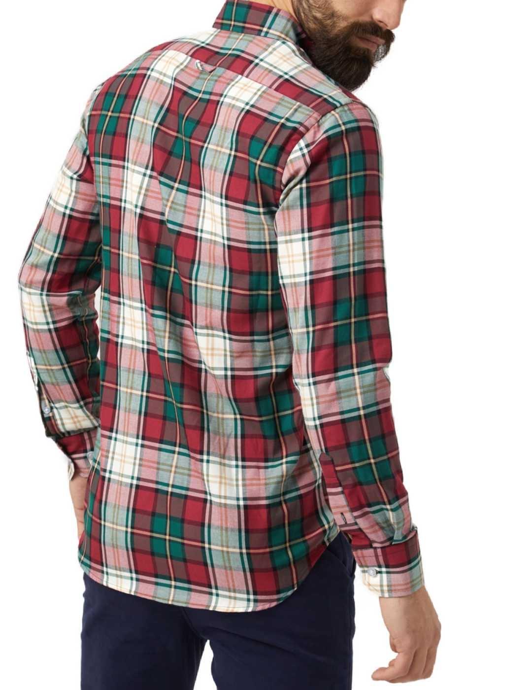 Camisa Altonadock verde y roja para hombre -b