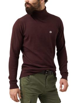 Jersey Altona marron cuello alto para hombre -b