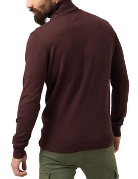 Jersey Altona marron cuello alto para hombre -b