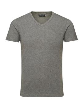 Camiseta Jack&Jones V-NECK Noos gris hombre -m