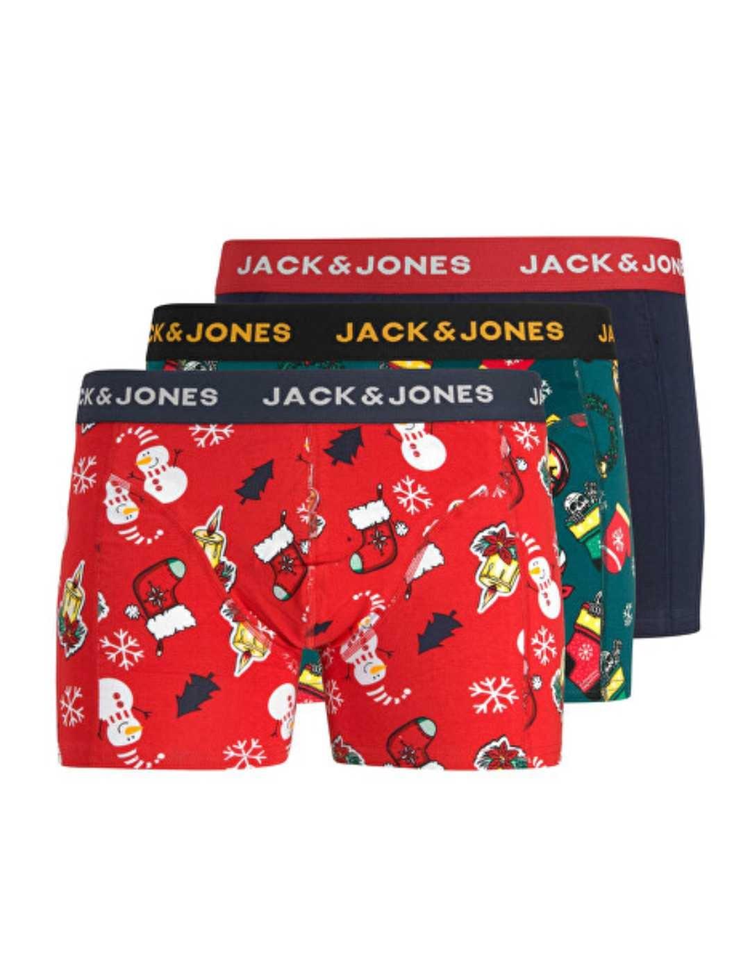 Intimo Jack&Jones Trunks pack3 Navidad de hombre-b