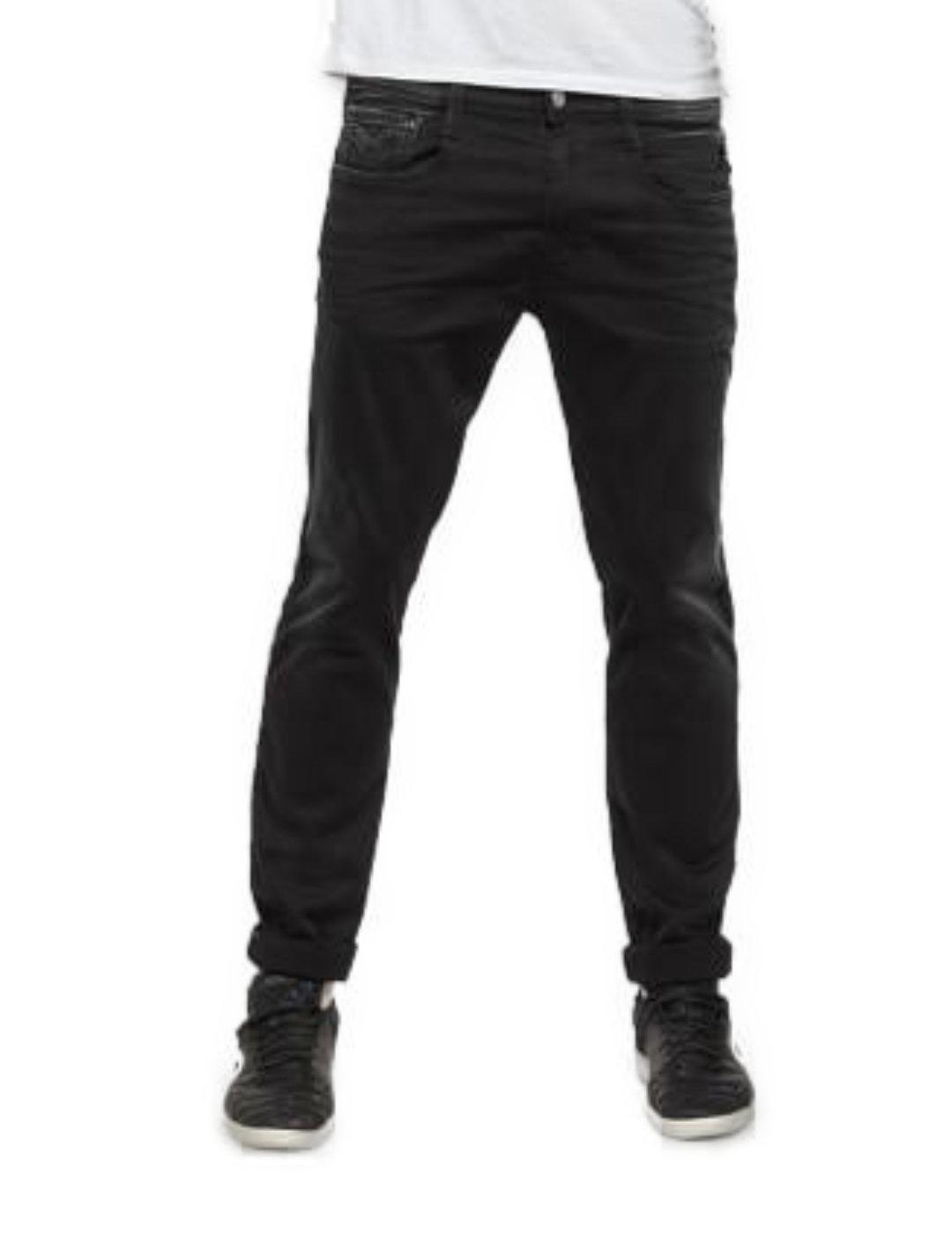 Pantalón vaquero Replay Hyperflex negro hombre-q