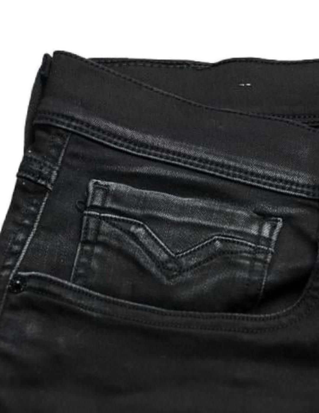 Pantalón vaquero Replay Hyperflex negro hombre-q