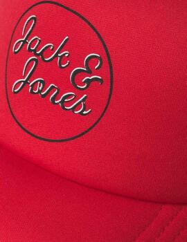 Gorra Jack&Jones Dennis rojo trucker para hombre