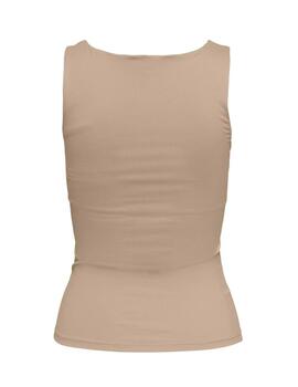 Camiseta Only Ea beige de tirante ancho para mujer