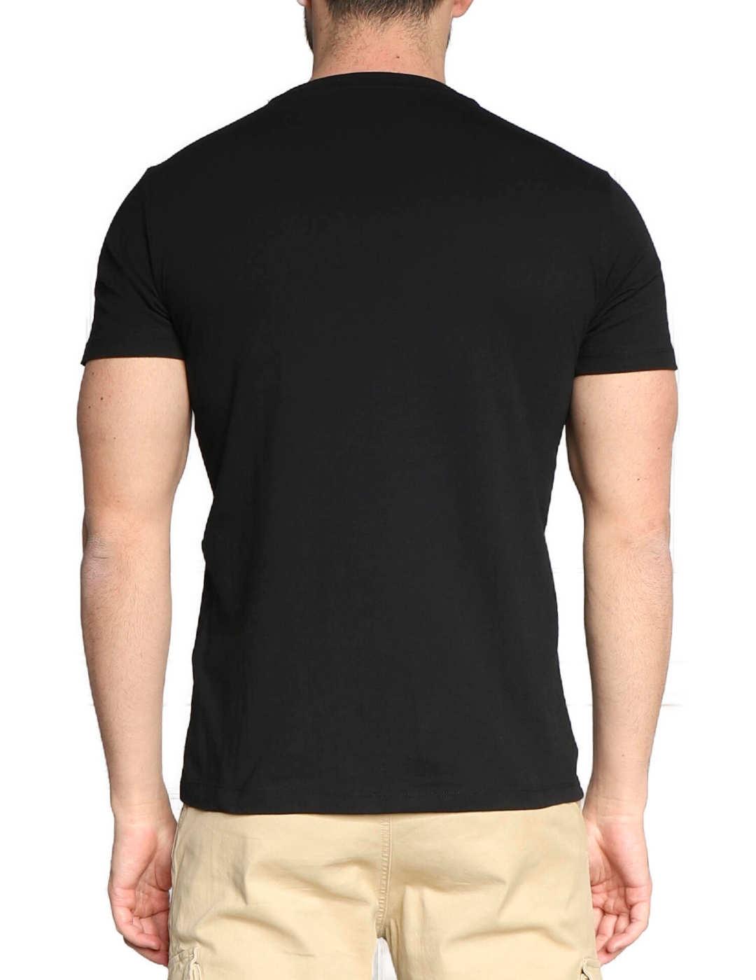 Camiseta Replay negra con letras de hombre