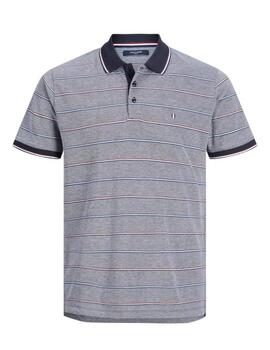 Polo Jack&Jones Blugunner rayas azul para hombre