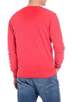 Jersey Replay rosa fresa regular cuello redondo para hombre