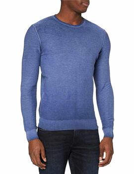 Jersey Replay azul regular cuello redondo para hombre