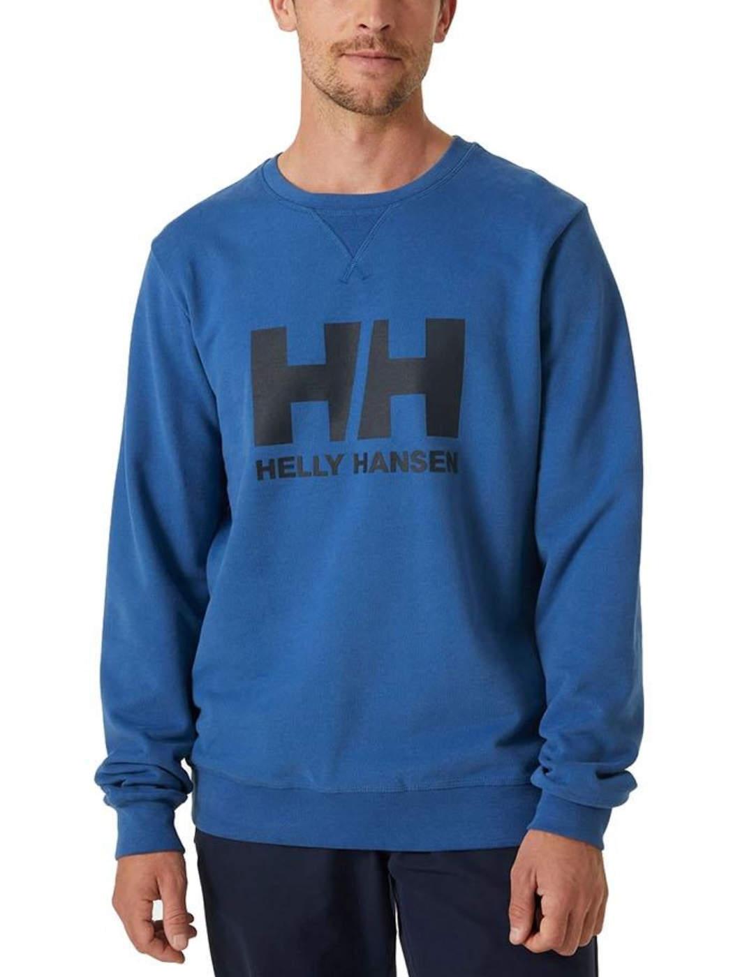 Sudadera Helly Hansen azul con logo azul oscuro para hom