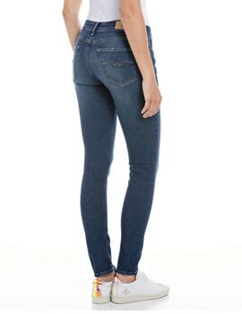 Pantalón vaquero Replay Skinny azul marino para mujer