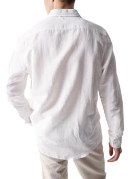 Camisa Salsa lino blanca para hombre-Sg