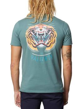 Camiseta Altonadock verde con estampado de tigre para hombre