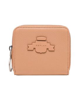 Cartera Replay camel con cremallera para mujer