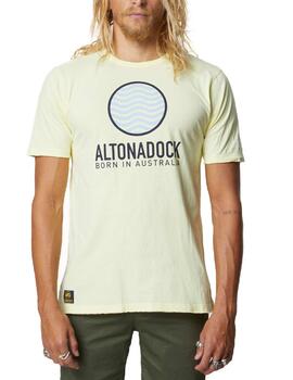 Camiseta Altonadock amarillo dibujo para hombre