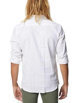 Camisa Altonadock blanca polera con logo slim para hombre