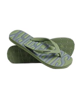 Chanclas Superdry flip flop verde de hombre