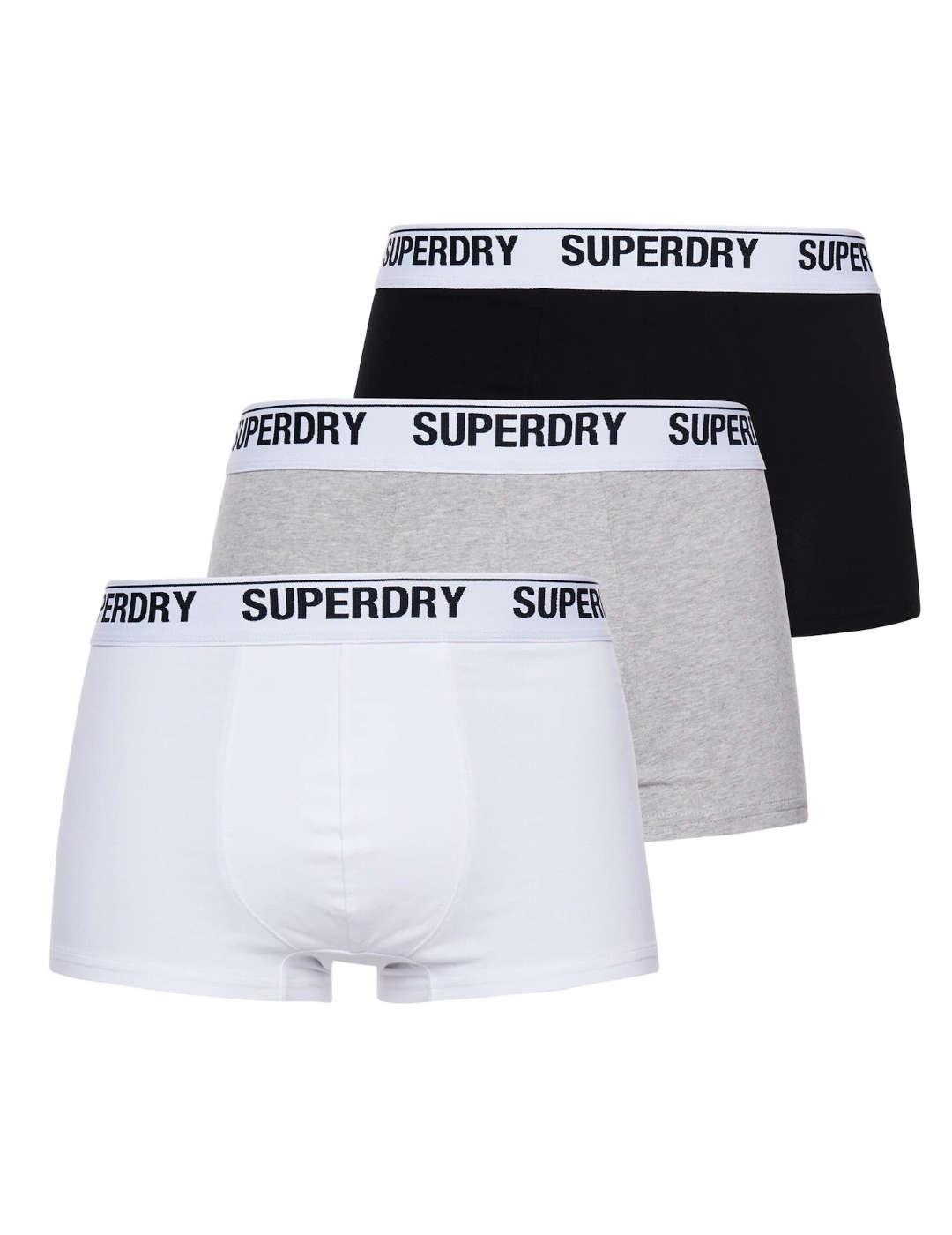 Intimo Superdry pack-3 gris/negro/blanco hombre