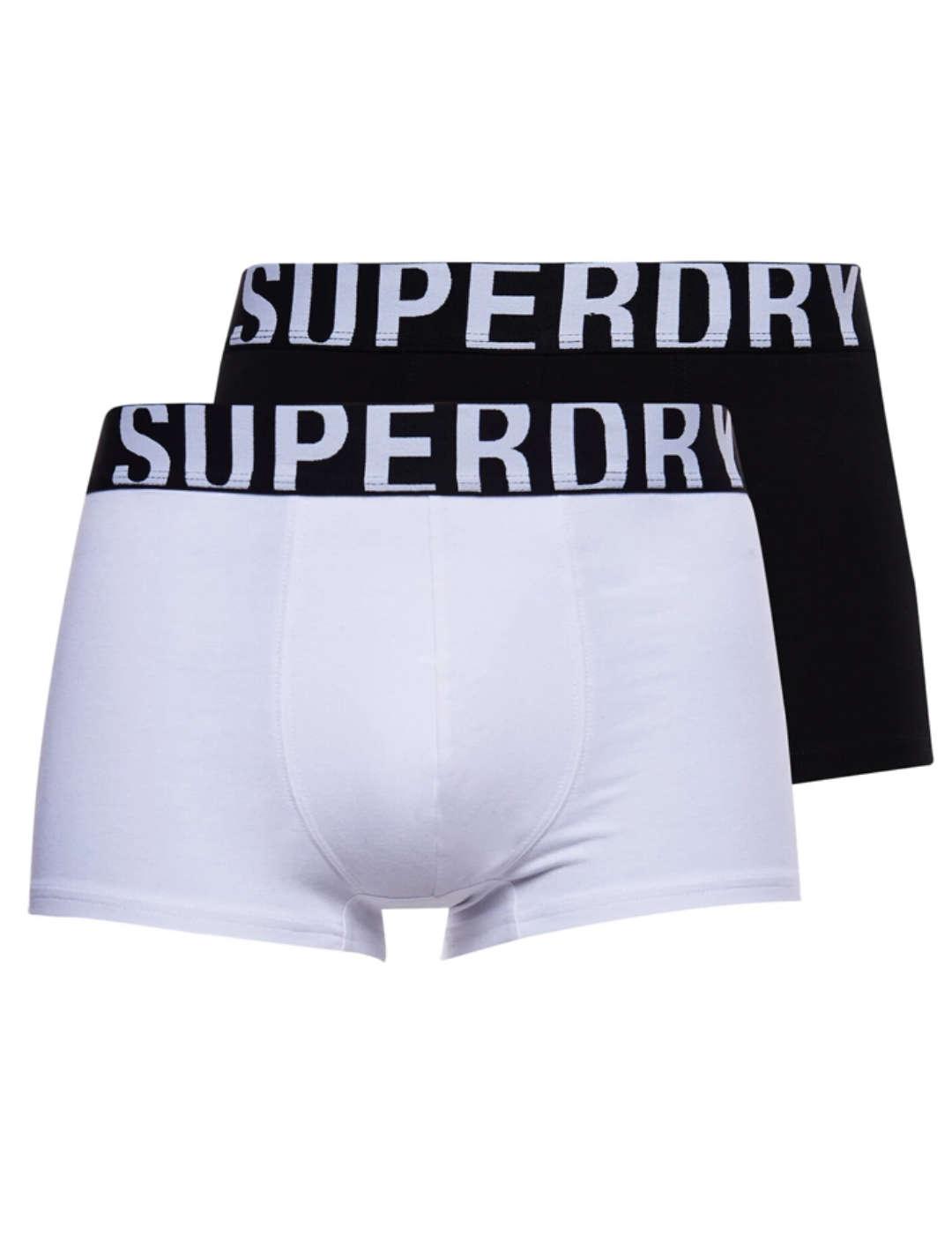 Intimo Superdry pack-2 trunk blanco&negro hombre