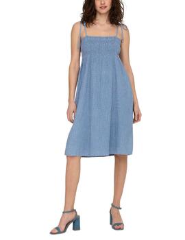 Vestido Only laurel nido de abeja denim azul medio de mujer