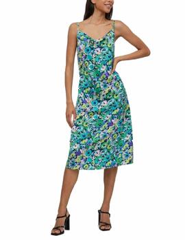 Vestido Vila Satinia coro estampado verde para mujer