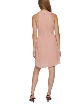 Vestido Vila rosa palo corto cuello halter para mujer