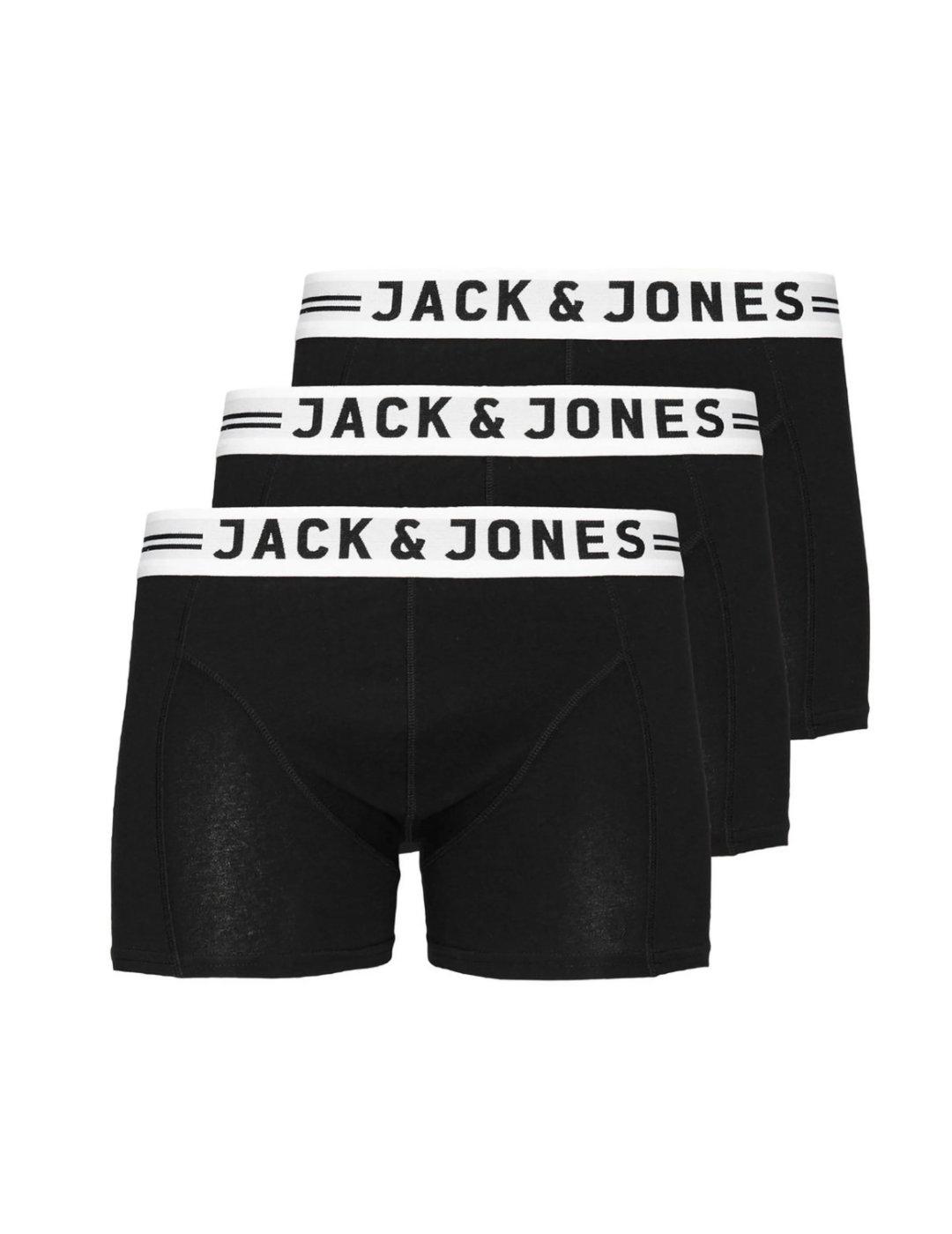 Intimo Jack&Jones pack3 negro para hombre-&